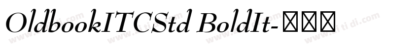 OldbookITCStd BoldIt字体转换